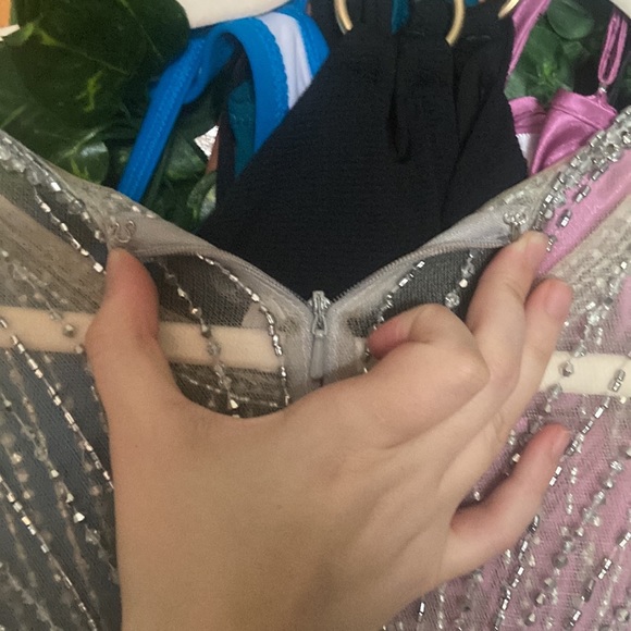 Full Rhinestone Formal Dress - Picture 8 of 9